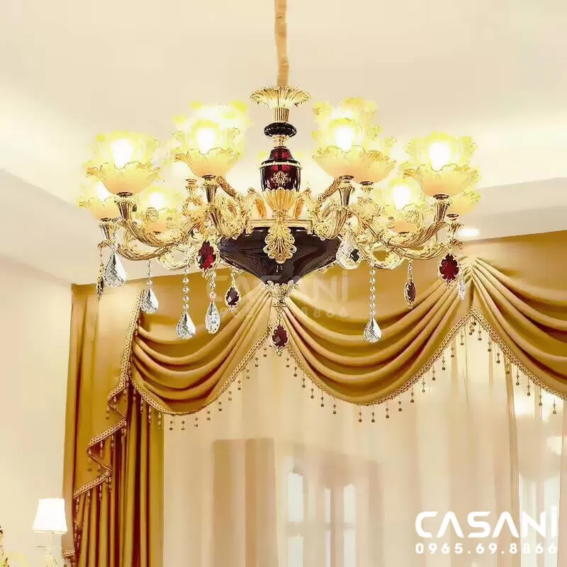 Xu hướng dùng đèn chùm pha lê trang trí nội thất hiện nay