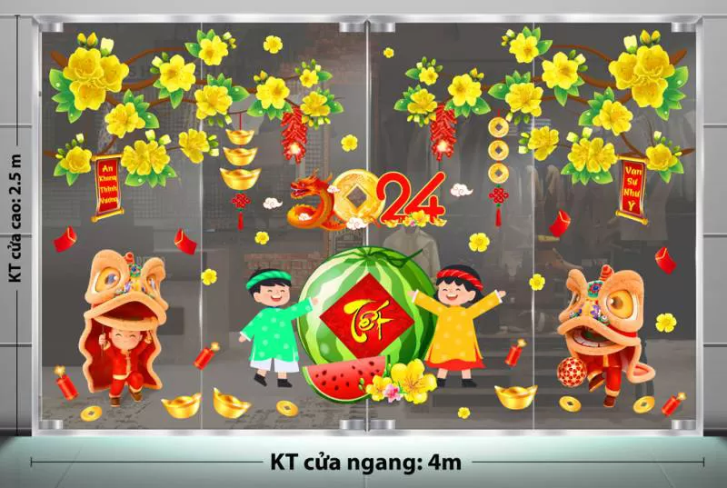 ĐỊA CHỈ BÁN DECAL TRANG TRÍ TẾT BÌNH DƯƠNG
