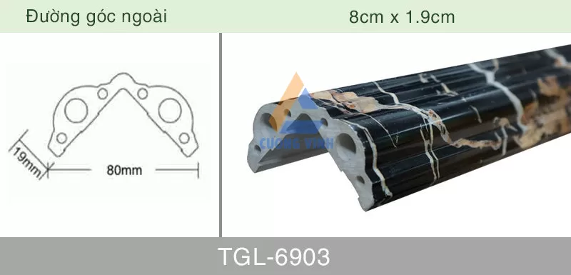 Đường góc ngoài 8cm TGL-6903