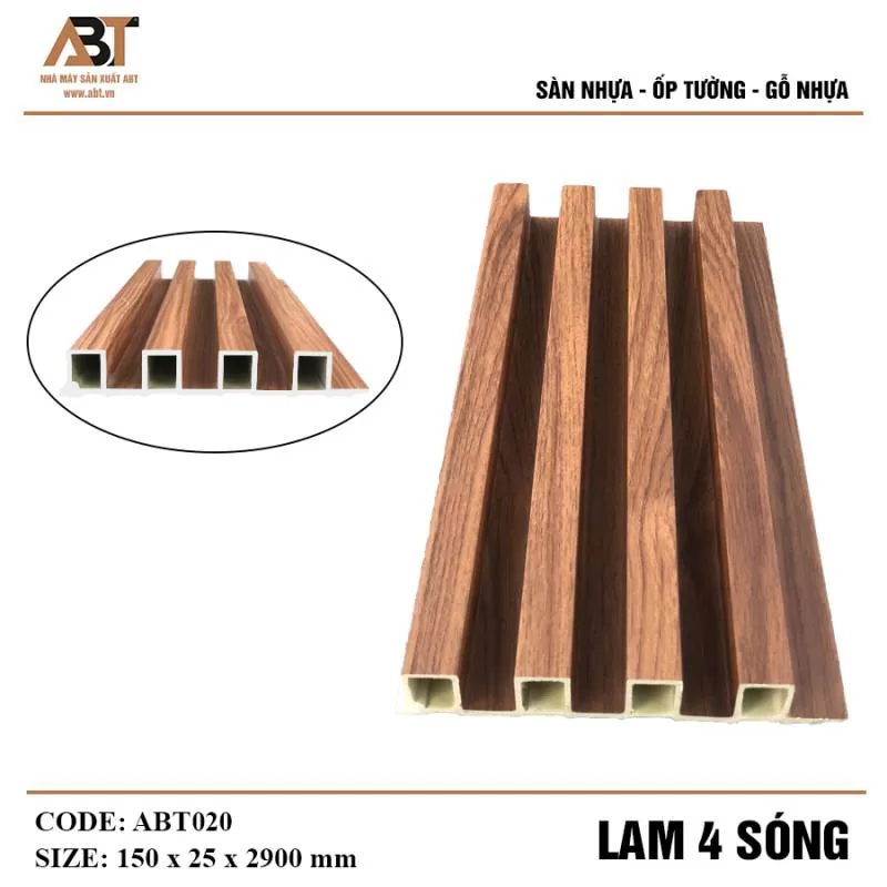 Lam 4 sóng ABT 020 - có phim ( 150*25*2900mm)