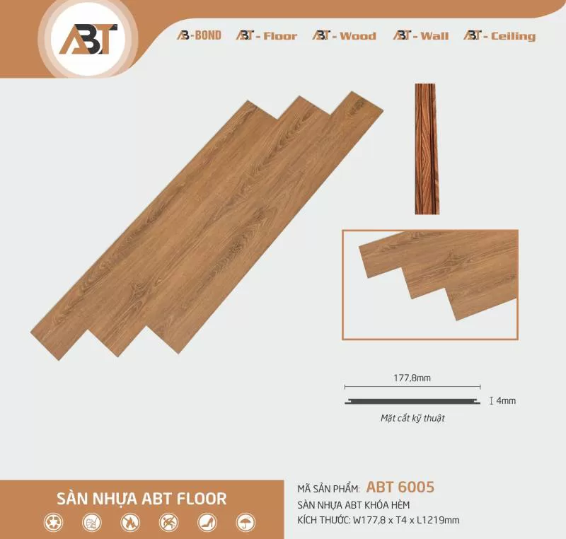 Sàn nhựa hèm khóa ABT 6005 - TN