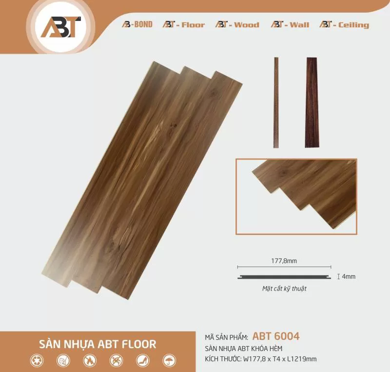 Sàn nhựa hèm khóa ABT 6004 - TN