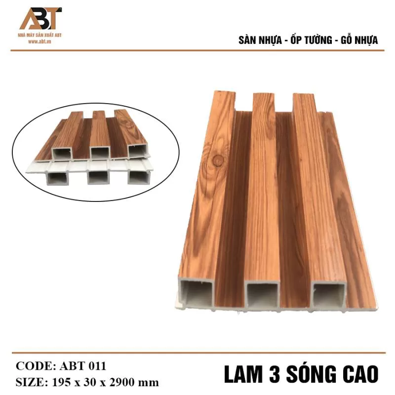 Lam 3 sóng CAO - ABT 011 - có phim (KT195*30*2900mm)