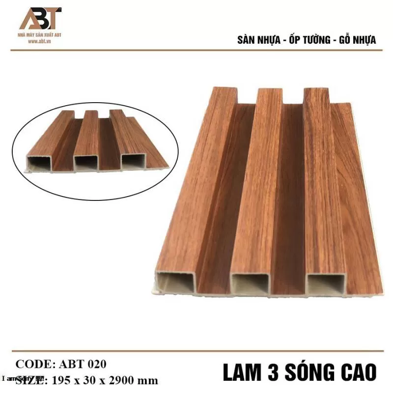 Lam 3 sóng CAO - ABT 020 - có phim (KT195*30*2900mm)