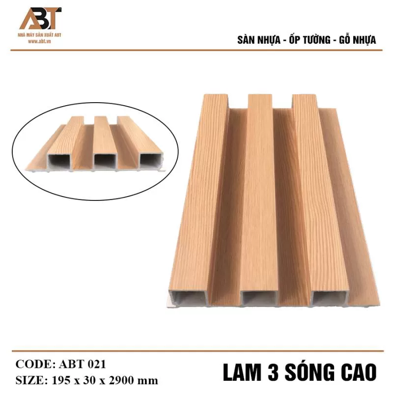 Lam 3 sóng CAO - ABT 021 - có phim (KT195*30*2900mm)