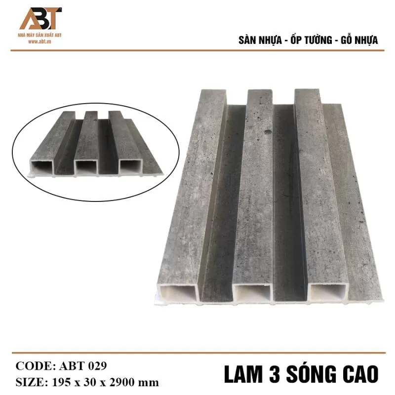 Lam 3 sóng CAO - ABT 029 - có phim (KT195*30*2900mm)