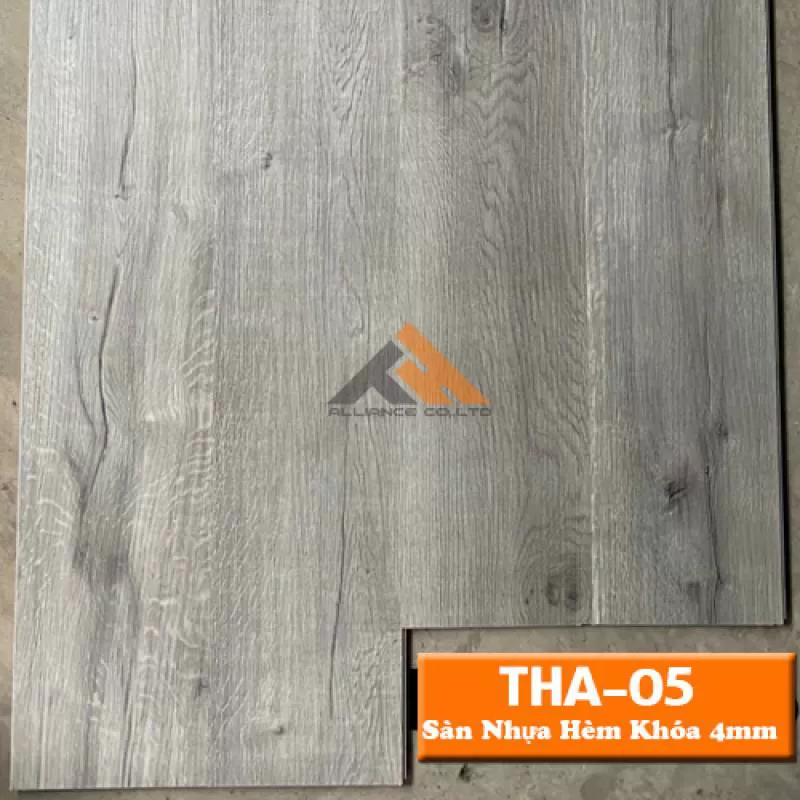 Sàn Nhựa Hèm Khóa 4mm – THA-05 – Giả Gỗ