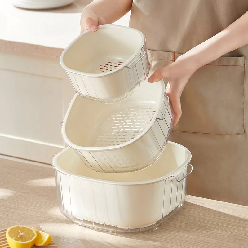 Bộ thau rổ nhà bếp 6 món mẫu mới sang trọng 