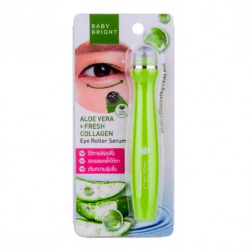 Cây Lăn Mắt Lô Hội Và Collagen Baby Bright 15ml Thái Lan