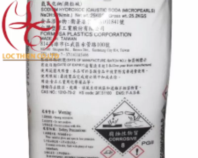 NAOH - CAUTIC SODA FLAKES 98% - XÚT HẠT ĐÀI LOAN
