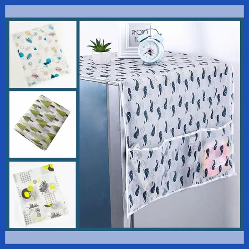 Tấm Phủ Tủ Lạnh Ngăn Bụi Có Ngăn Để Đồ 2 Bên ( Thùng 200 )