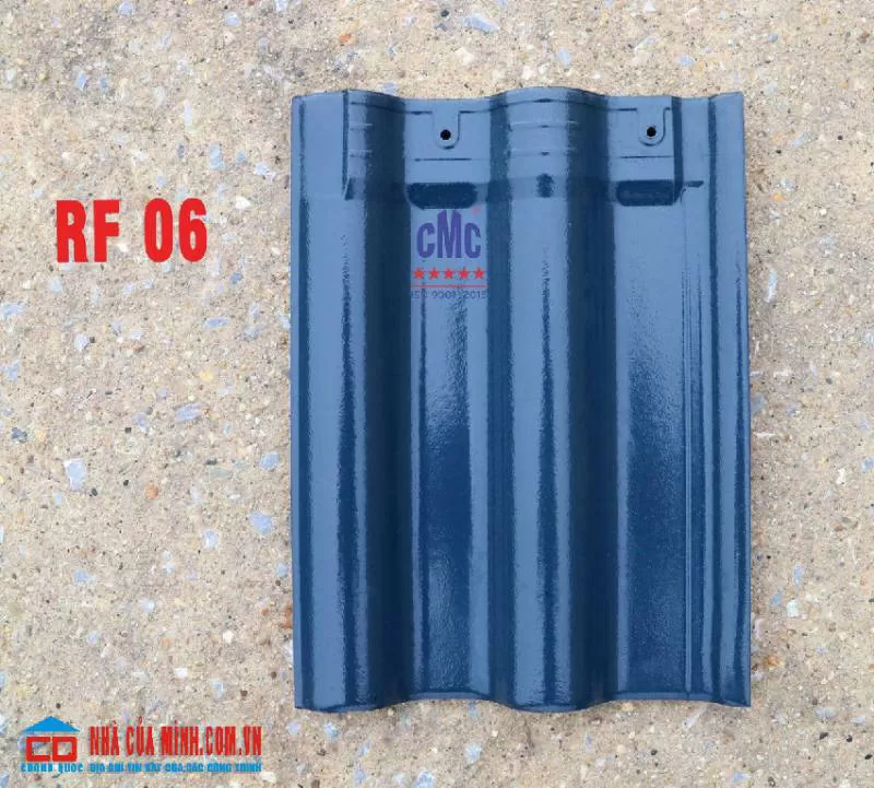 Ngói gốm tráng men xanh lam CMC RF 06 giá rẻ