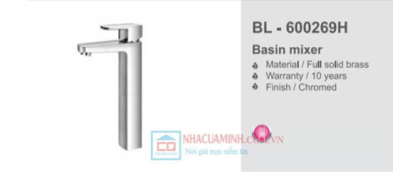 Vòi chậu rửa mặt lavabo cao Bello BL - 600269H