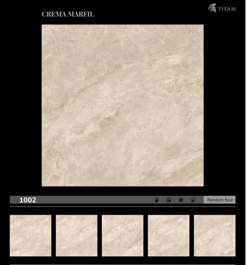 Gạch ốp lát 100x100 cm Catalan vân đá vàng kem 1002 