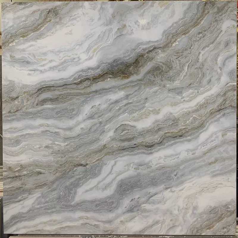 Gạch ốp lát TASA vân đá chảy màu xanh pha vàng 6349 