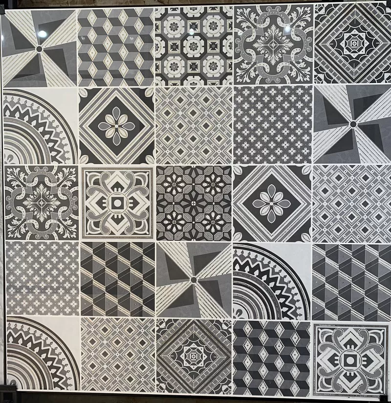 Gạch ốp lát TASA 80x80 bông rối màu ghi 8967