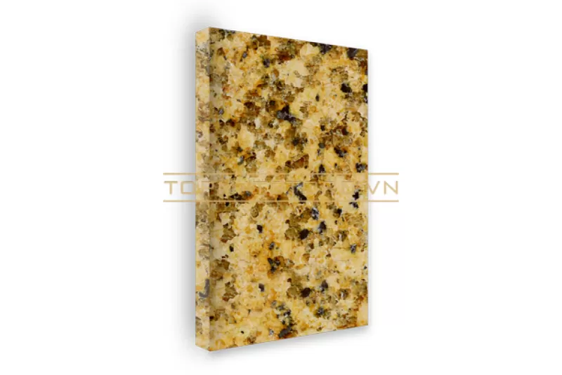 Đá granite vàng đậm Bình Định mặt mài 30x30x2cm