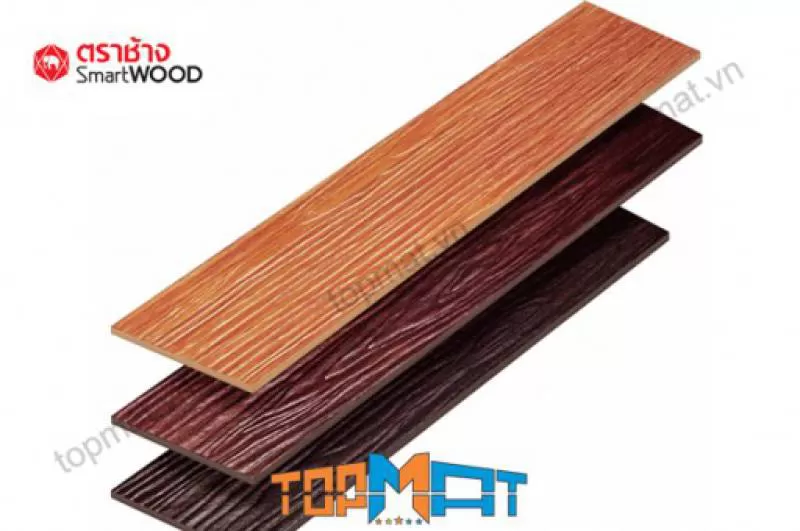 Tấm xi măng giả gỗ Smartwood SCG vân gỗ 20x0.8x400cm