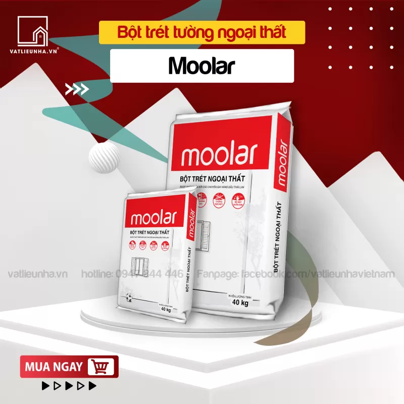 Bột trét tường ngoại thất SCG Moolar Thái Lan