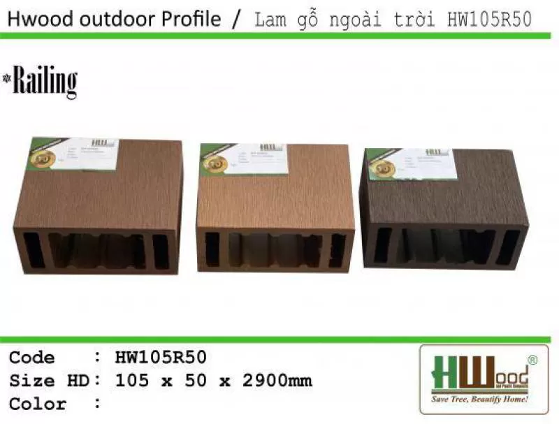 LAM GỖ NGOÀI TRỜI HW105R50 