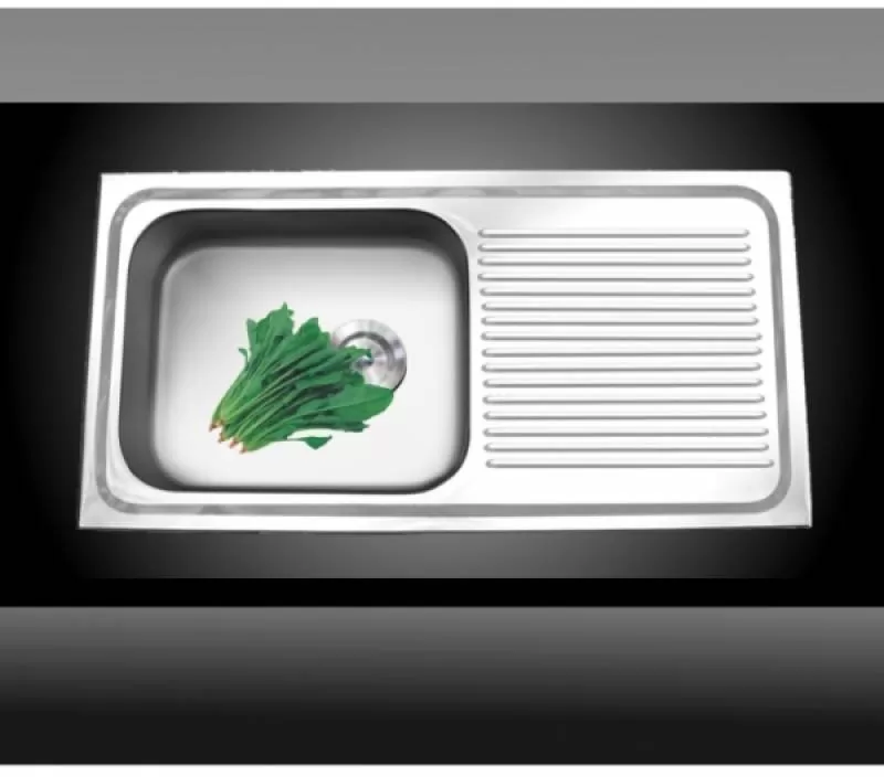 Chậu rửa một hộc Toàn Mỹ AX1-2, 900 x 460 mm, Inox SUS 304 