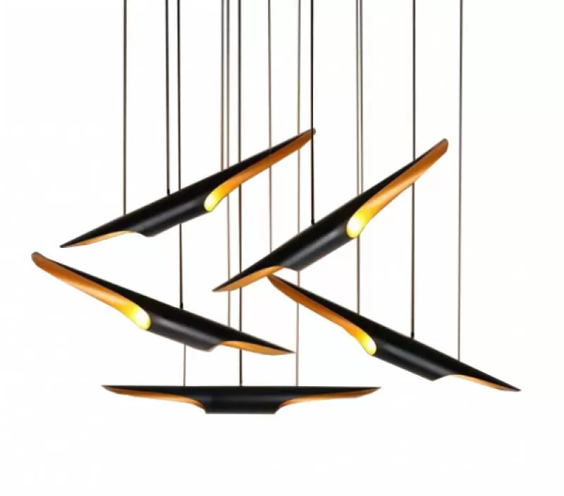 Đèn thả trần hiện đại TCF.24.5, bộ 5 đèn 600 mm