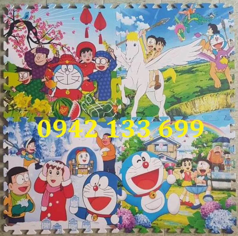 Thảm Xốp Trải Sàn Hình Doremon 