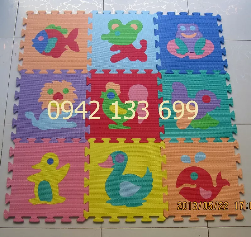 Thảm Xốp Cho Bé Hình Con Vật 