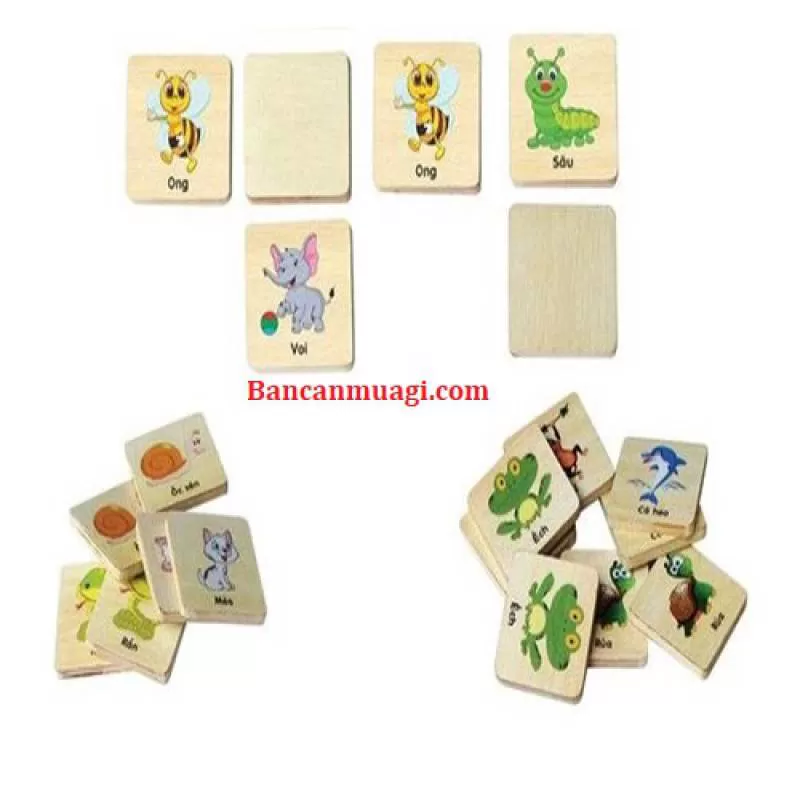 Đồ chơi Tìm hình con vật giống nhau bằng Gỗ 