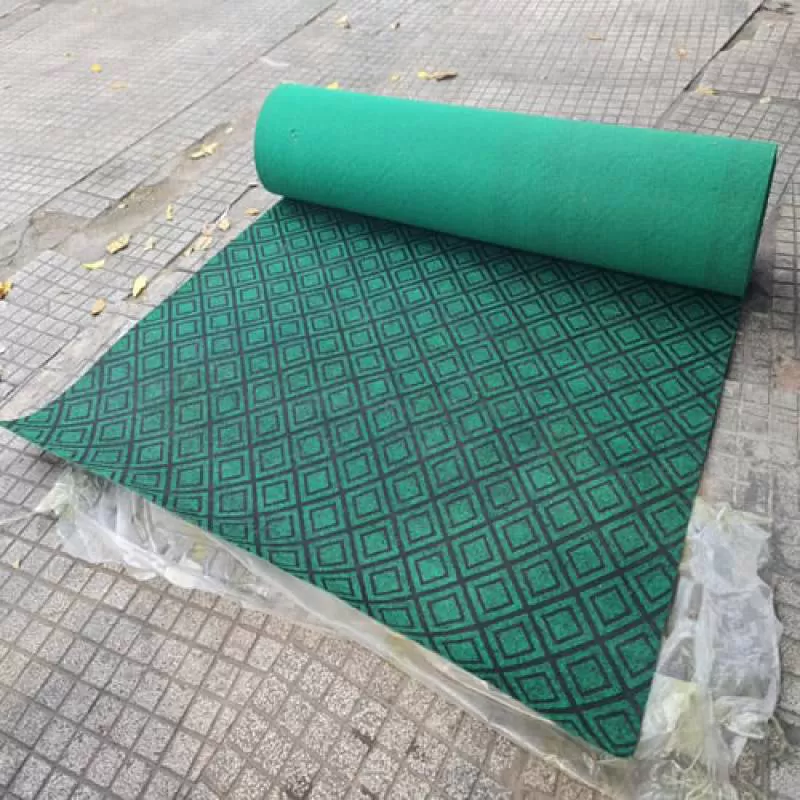 Thảm sàn ô vuông Jacquard 08 xanh lá