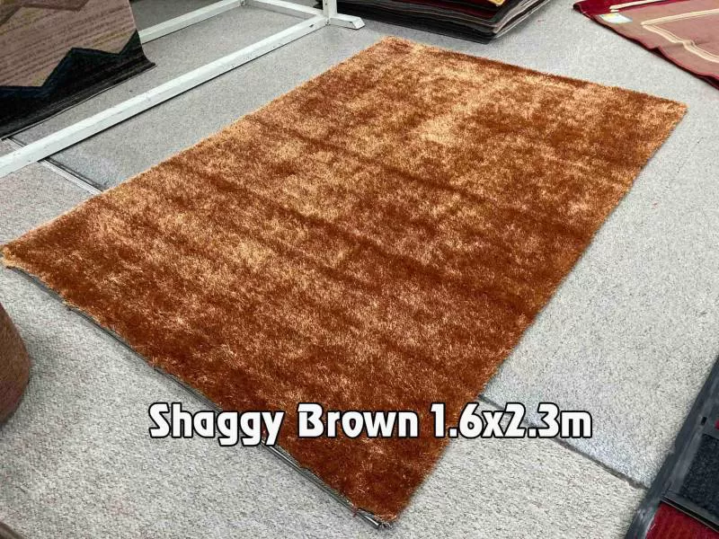 Thảm sofa màu vàng đồng Shaggy brown 1.6x2.3m 
