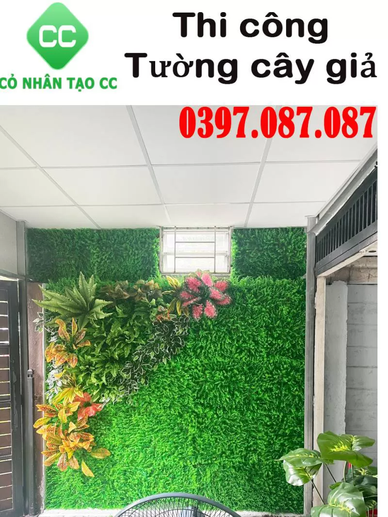 Tường cây giả trang trí giá rẻ