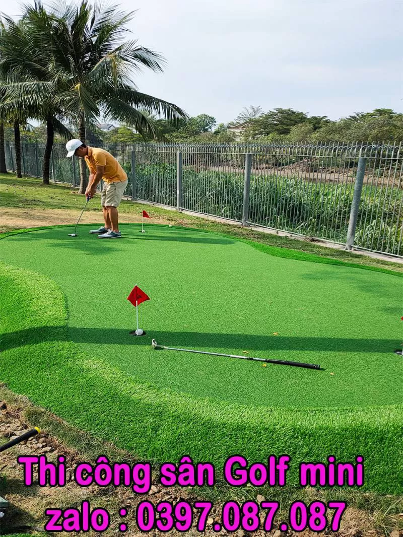 Thi công cỏ nhân tạo sân Golf quận 7 Hồ Chí Minh