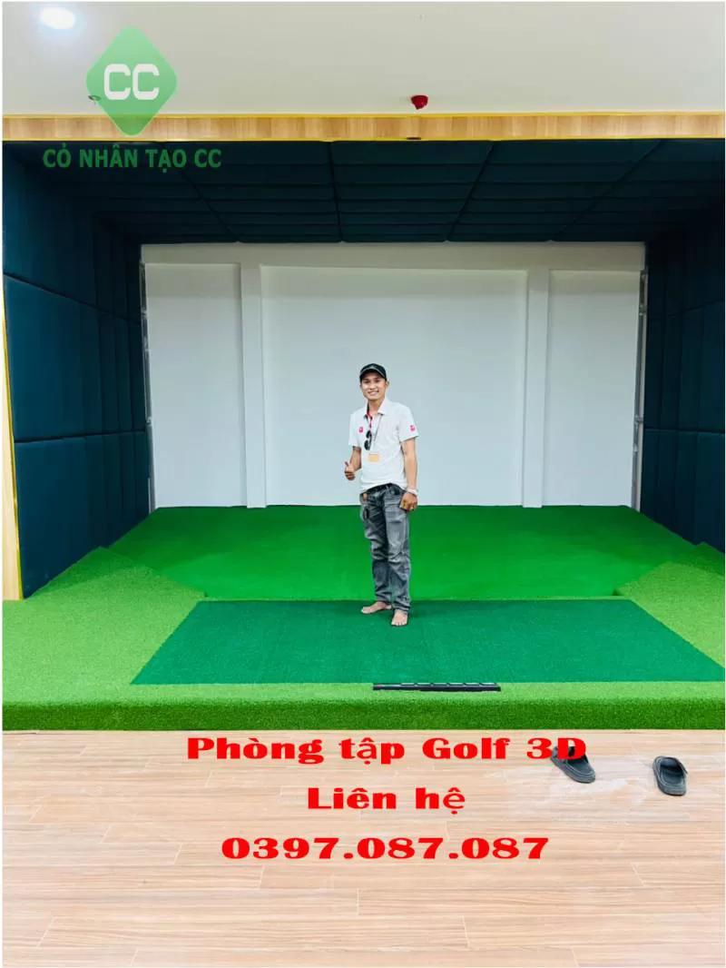 Thi công phòng tập Golf 3D Nhà Bè HCM