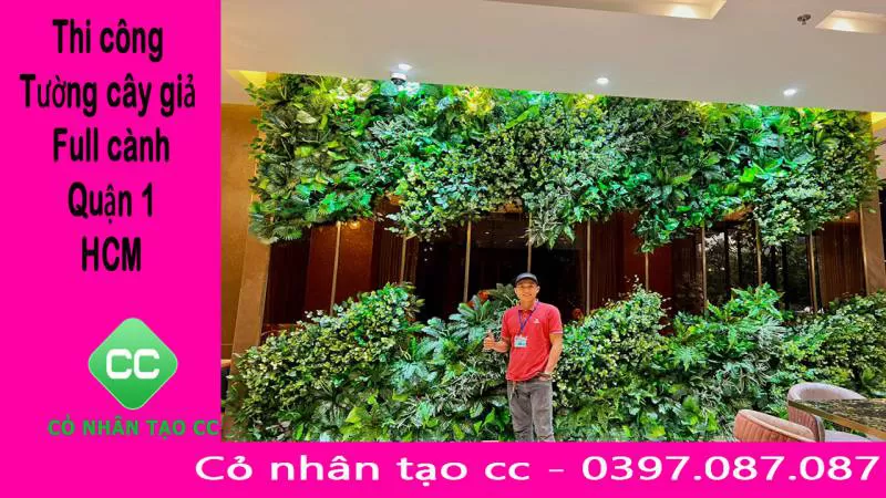 Tường cây giả trang trí cao cấp