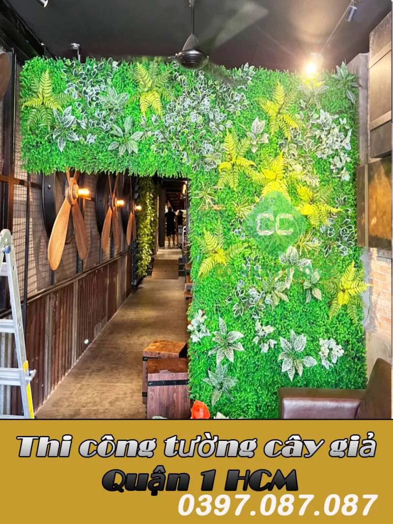Tường cây giả Quận 1 Hồ Chí Minh