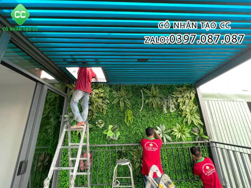 Thi công tường cây giả Ninh Kiều Cần Thơ