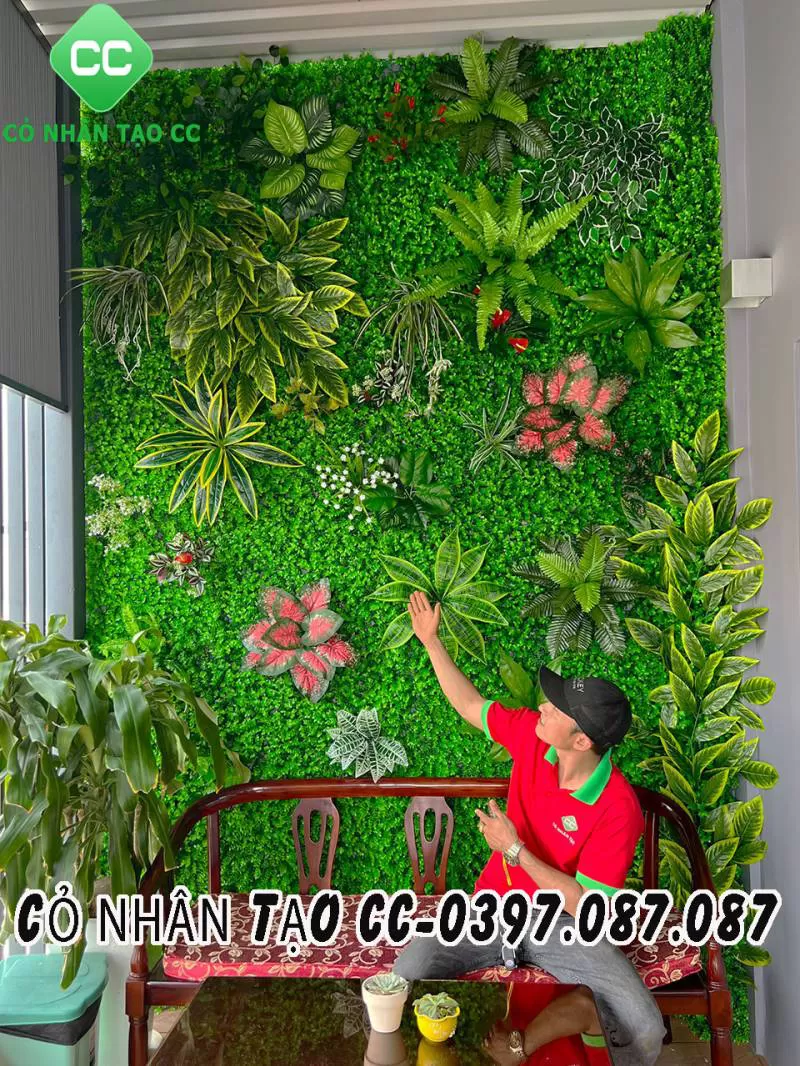 Thi công tường cây giả Cà Mau