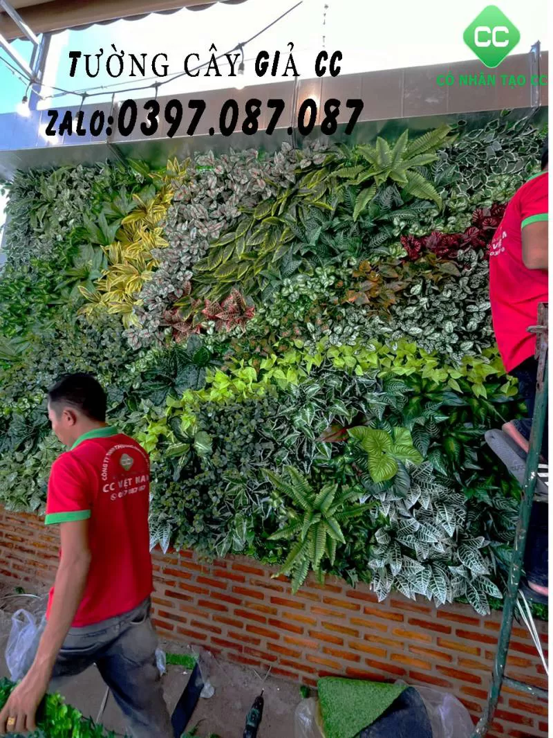 Thi công tường cây giả Đồng Xoài Bình Phước