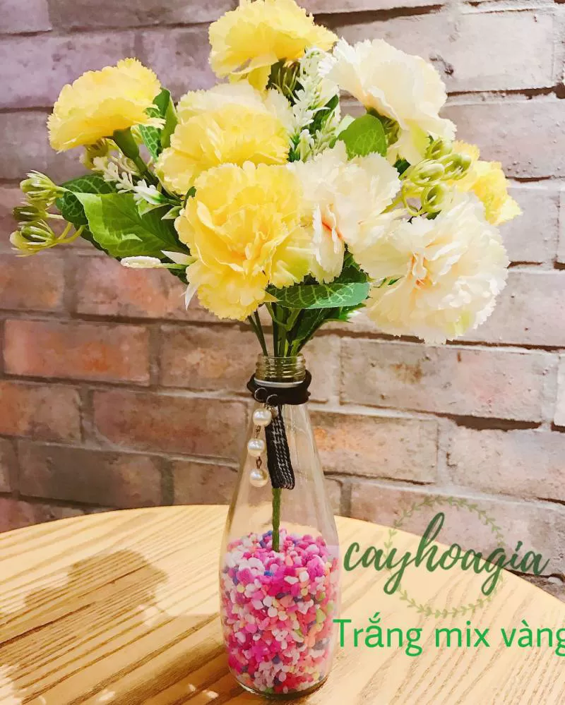 Hoa Giả - Chùm Hoa Phăng Mix Màu