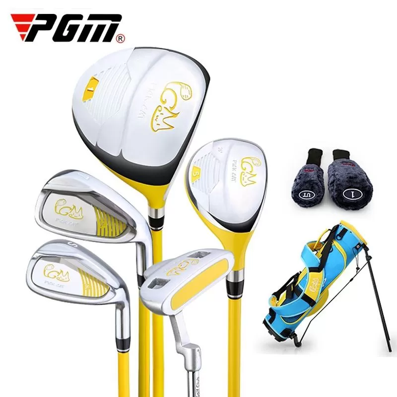 Bộ gậy golf trẻ em màu vàng đi kèm túi