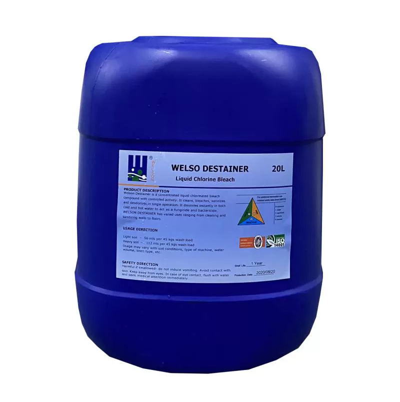 Nước tẩy trắng đồ vải gốc Clo Destainer dùng trong khách sạn 
