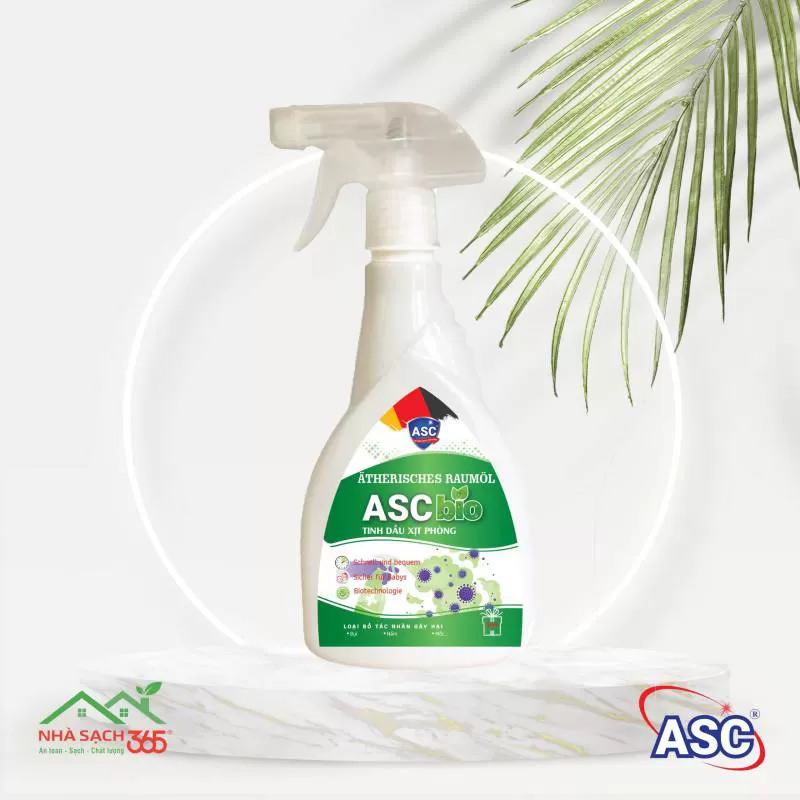 Tinh Dầu Xịt Phòng ASC Bạc Hà 500g