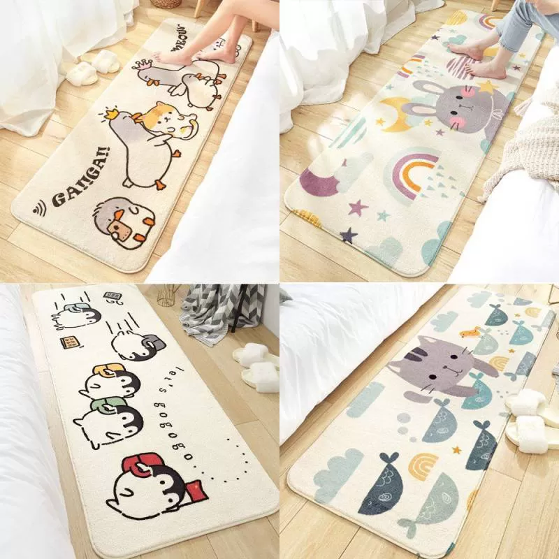 Thảm Lông Cừu Lau Chân Trang Trí Chân Giường Ngủ Ghế Sofa Hoạt Hình 