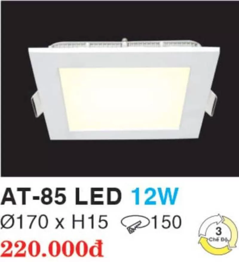 Đèn led âm trần siêu mỏng đổi màu AT-85 LED 12W HUFA