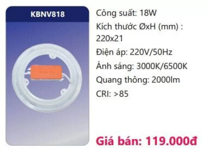 Bóng LED vòng KBNV818