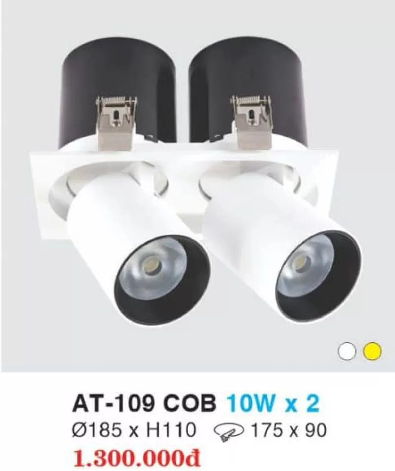 Đèn downlight âm trần AT-109 COB 10W x 2 HUFA