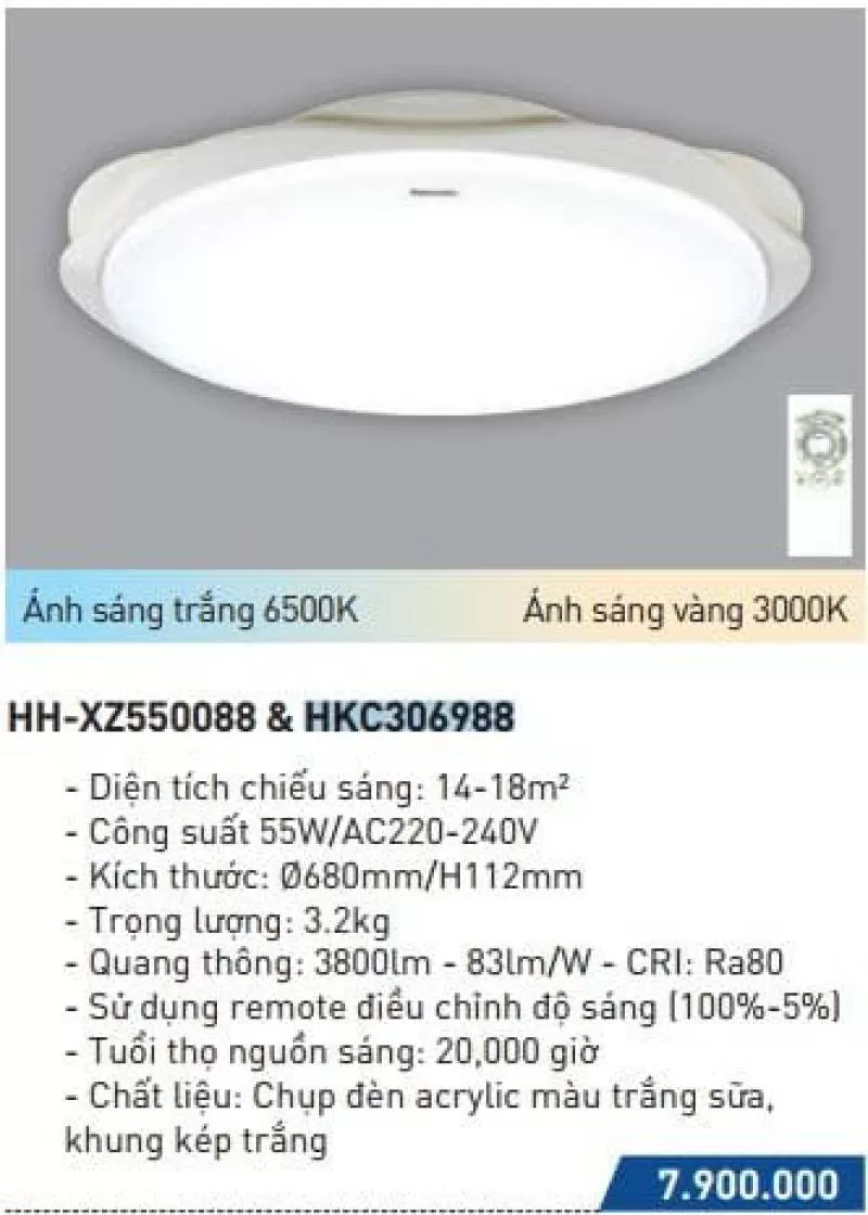 Đèn led ốp trần 55W HH-XZ550088 & HKC306988 Panasonic 
