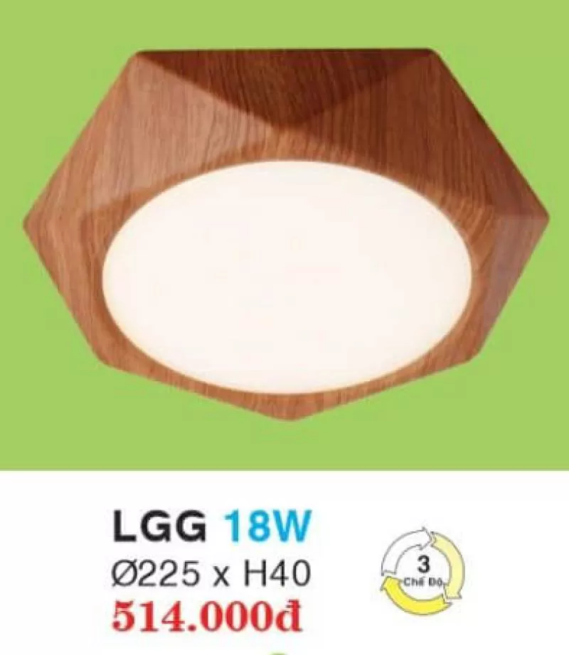 Đèn led âm trần hợp kim cao cấp LGG 18W HUFA