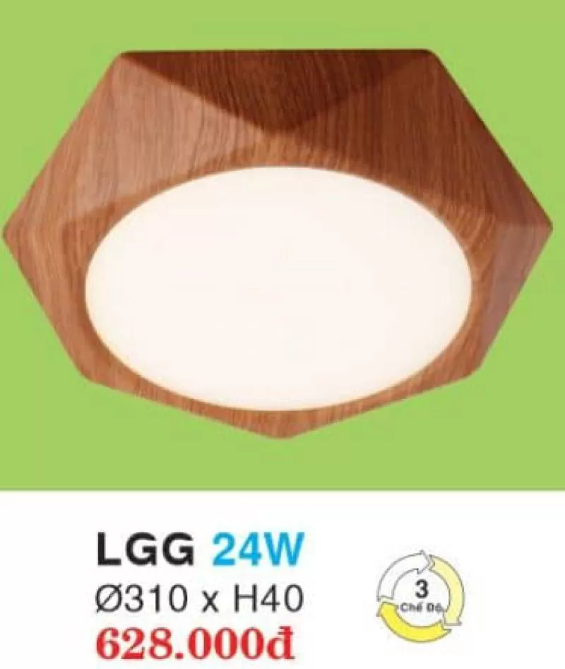 Đèn led âm trần hợp kim cao cấp LGG 24W HUFA
